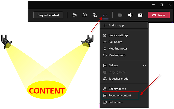 Set Focus On Content In A TEAMS Meeting Microsoft Teams TelecomHall 