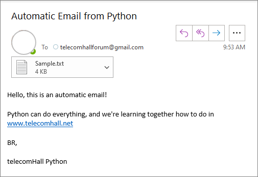 Sending Email with Python - Python - telecomHall Forum